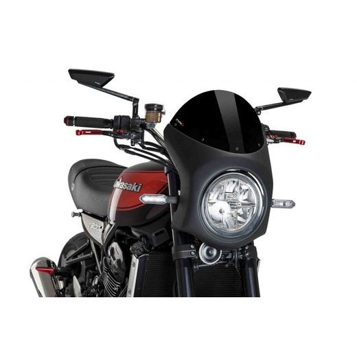 Windshield PUIG SEMI-FAIRING 9595N matt black črna
