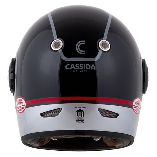 Integralna čelada CASSIDA Fibre Jawa Sport black/ silver/ red S