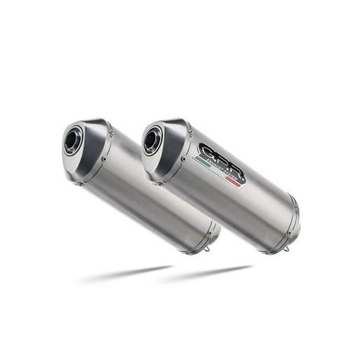 Dual slip-on exhaust GPR SATINOX E4.ROY.10.CAT.SAT Polished Stainless Steel