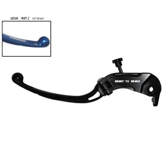 Ročica sklopke ACCOSSATO LV033 in Aluminium For Clutch Master Cylinder Ready To Brake črna