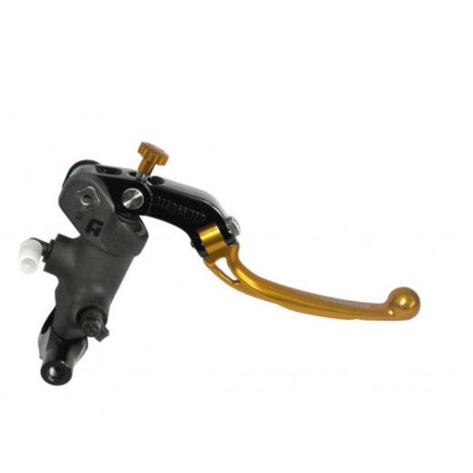 Radial brake master cylinder ACCOSSATO PC008 PRS 19 x 17-18-19 with folding lever,gold