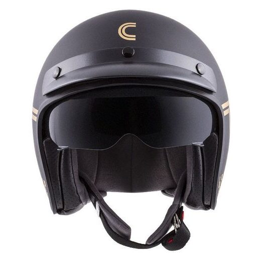 Jet čelada CASSIDA OXYGEN RONDO black matt / gold XL