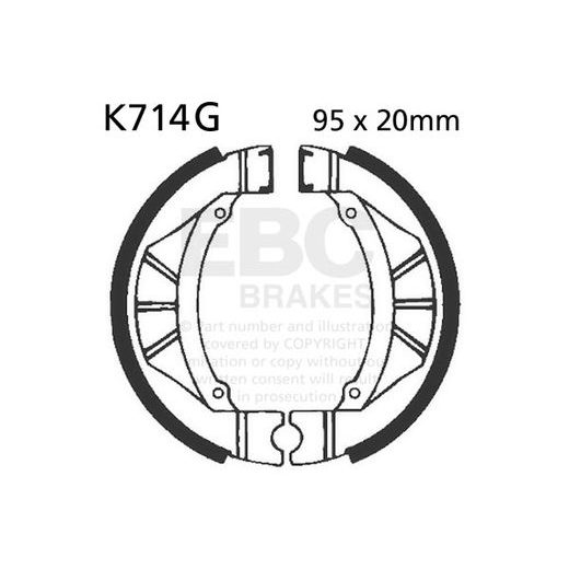 Brake shoe set EBC K714G grooved