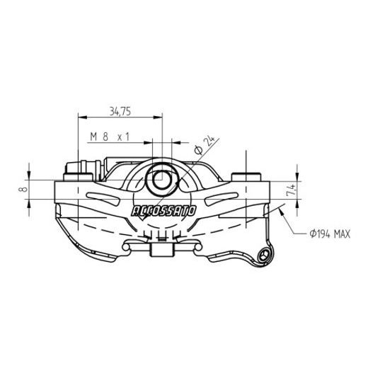 Radial brake caliper ACCOSSATO PZ018 zadaj