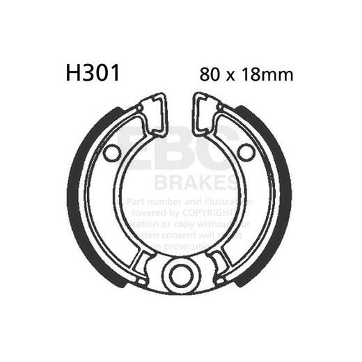Brake shoe set EBC H301 includings springs