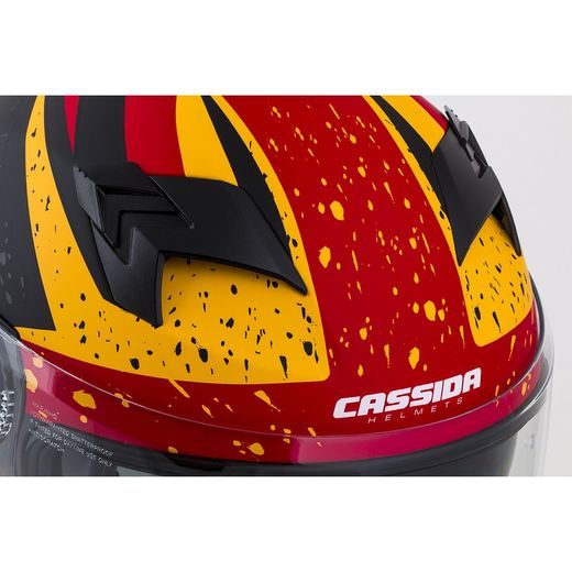Integralna čelada CASSIDA INTEGRAL 3.0 DRFT matt orange / fluo red 2XL