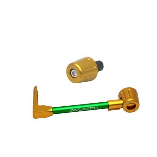 Lever guard in aluminium + right end ACCOSSATO DE005 with green hose and joint levi
