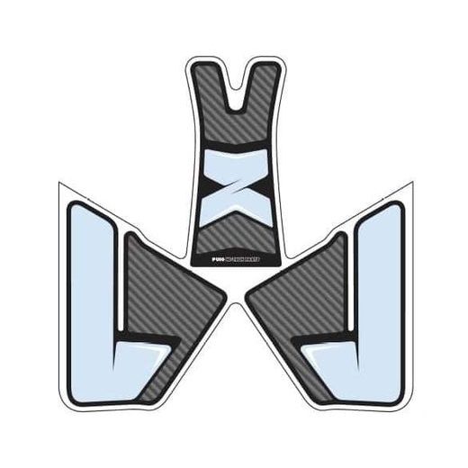 Tank pad PUIG SPECIFIC 8436C carbon look with side part