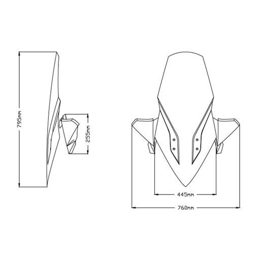 Windshield PUIG V-TECH LINE TOURING 3757W prozorna