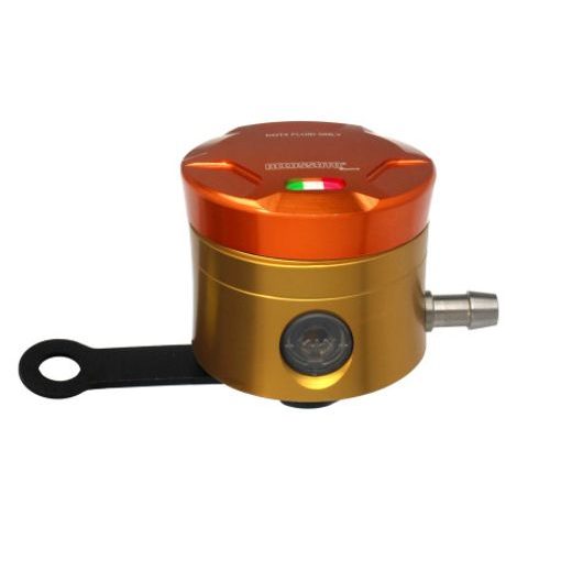 Rezervoar za zavorno tekočino (posodica za zavorno tekočino) ACCOSSATO CNC-worked FU010 straight bracket included oranžna