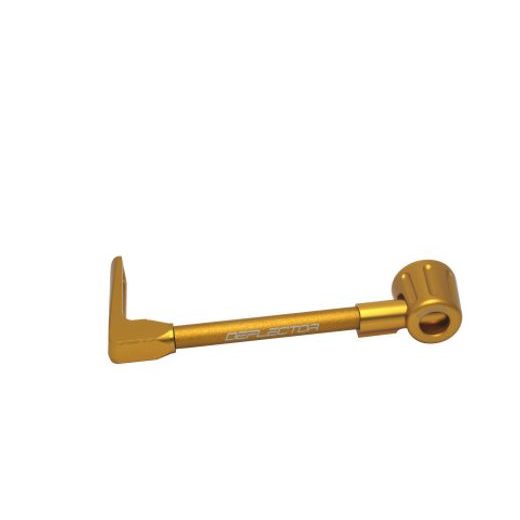 Lever guard ACCOSSATO DE002 with gold hose and joint left, aluminium