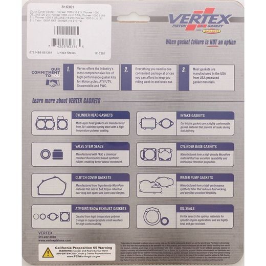 Tesnilo sklopke (Clutch cover gasket) WINDEROSA 816361