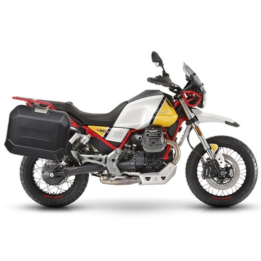 Komplet stranskih aluminijastih kovčkov z nosilci 36L/47L SHAD TERRA SHAD MOTO GUZZI V 85 TT