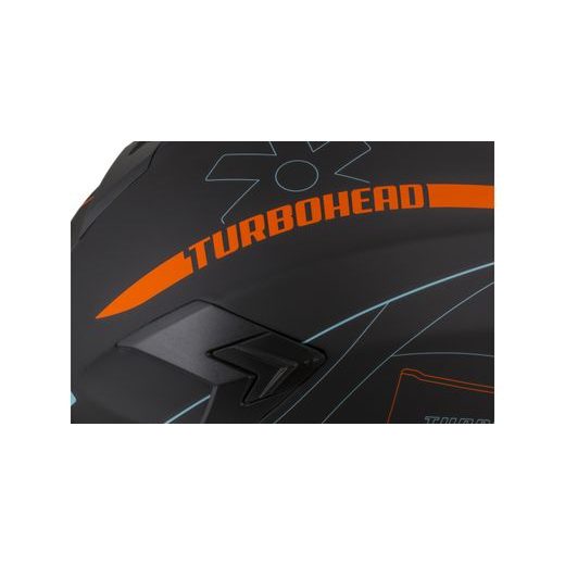 Integralna čelada CASSIDA INTEGRAL 3.0 TURBOHEAD black matt/ orange/ blue (gulf style) 2XL