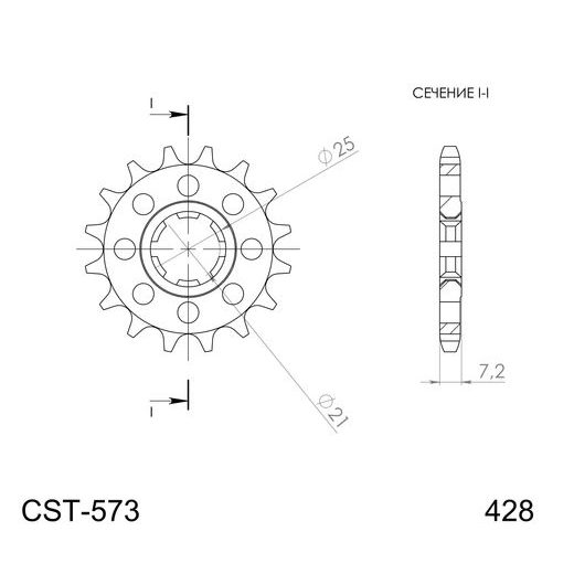 Sprednji verižnik SUPERSPROX CST-573:16