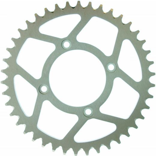 Aluminijasti zadnji verižnik (zobnik) SUPERSPROX RAL-2802:42-SLV srebrna