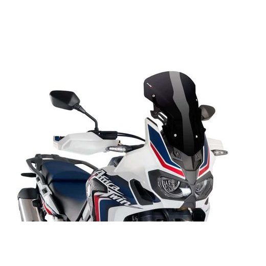 Windscreen PUIG RACING WITH SUPPORT + PROTECTION 9155N črna