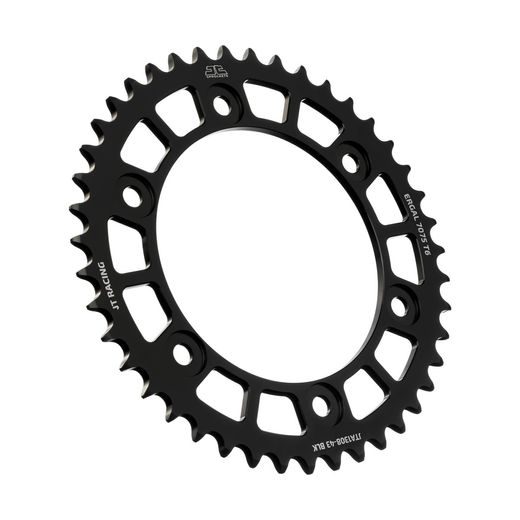 Aluminijasti zadnji verižnik (zobnik) JT JTA 1308-43BLK 43T, 520 Črn