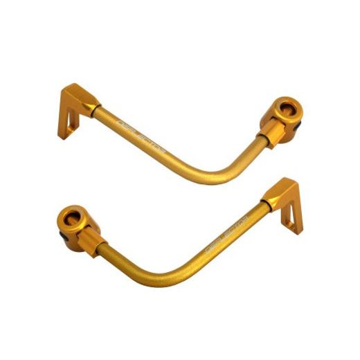 Lever guard ACCOSSATO DE003 with gold hose and joint right + left, aluminium