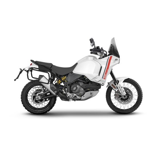 Set of SHAD TERRA TR40 adventure saddlebags and SHAD TERRA aluminium top case TR55 PURE BLACK, including mounting kit SHAD DUCATI DESERT X