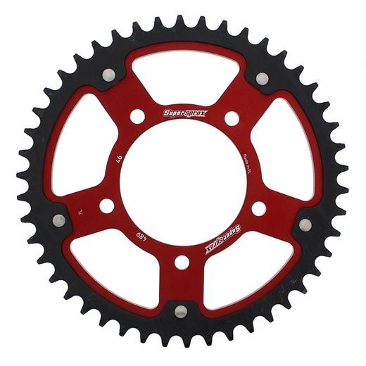 Zadnji verižnik (zobnik) SUPERSPROX STEALTH RST-489:46-RED rdeč 46T, 530