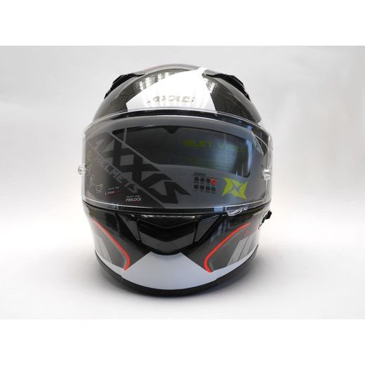 INTEGRALNA čelada AXXIS RACER GP CARBON SV spike a0 gloss pearl white XXL