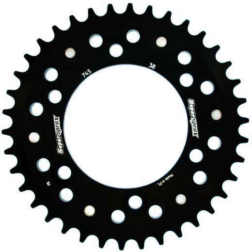 Rear sprocket SUPERSPROX STEALTH RST-745:38-BLK črna 38T, 525