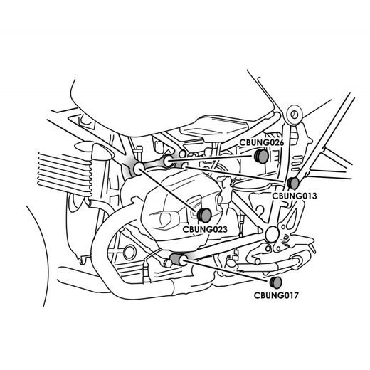 Chassis cap covers PUIG 9664N črna