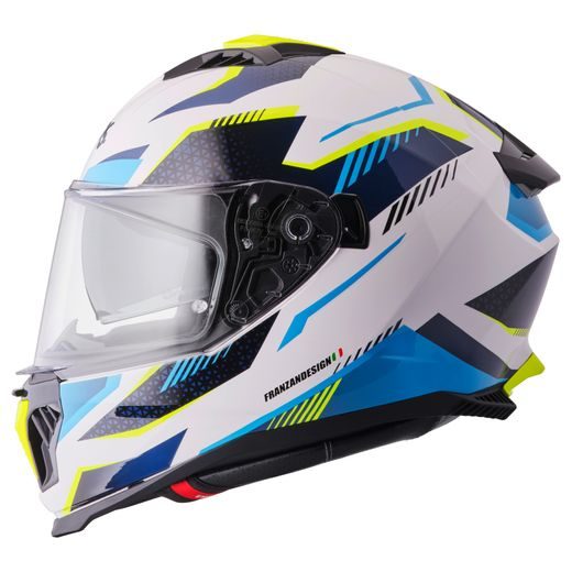 Integralna čelada GMS GELERO ZG12701 white-blue-yellow XL