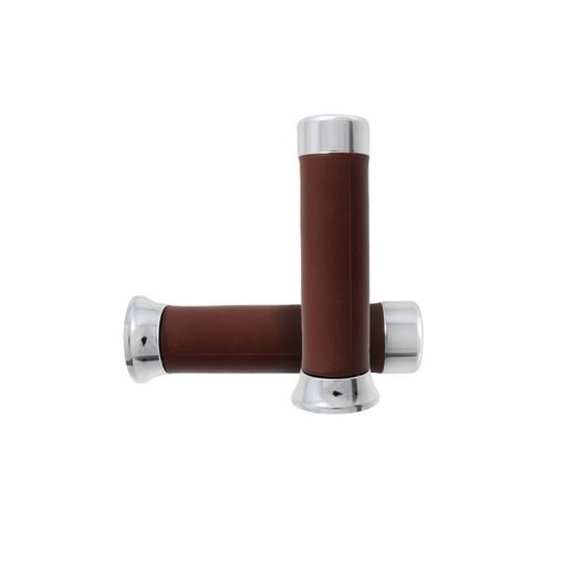 Ročaji (Gripi) RMS 184170221 with chrome caps brown