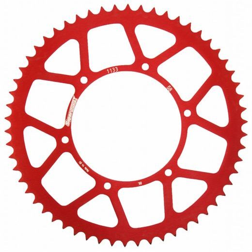 Aluminijasti zadnji verižnik (zobnik) SUPERSPROX RAL-1133:58-RED rdeč