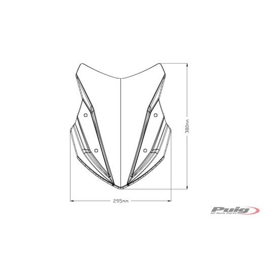 Windscreen PUIG SPORT 20773N črna