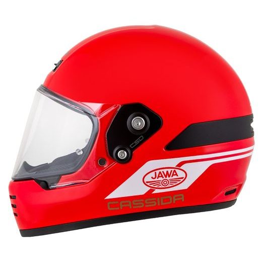 Motocross Helmet CASSIDA FORMX JAWA ROTAX red/ white/ gold/ black matt peak XS