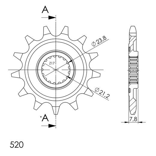 Verižni set D.I.D Chain - Zlat chain 520 MX, Non-sealed, CHK front sprocket SUPERSPROX, CHK rear sprocket SUPERSPROX za HONDA CRF 250 R 2019-2021