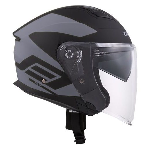 Jet čelada CASSIDA JET TECH CORSO black matt / grey M