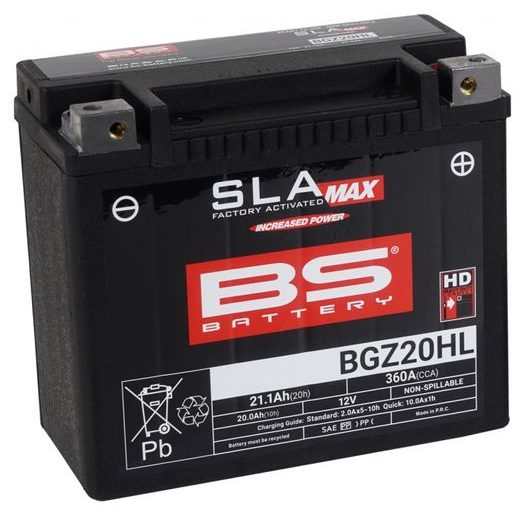 Tovarniško aktiviran akumulator BS-BATTERY BGZ20HL SLA MAX
