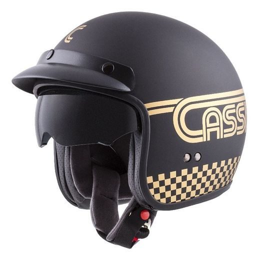 Jet čelada CASSIDA OXYGEN RONDO black matt / gold S