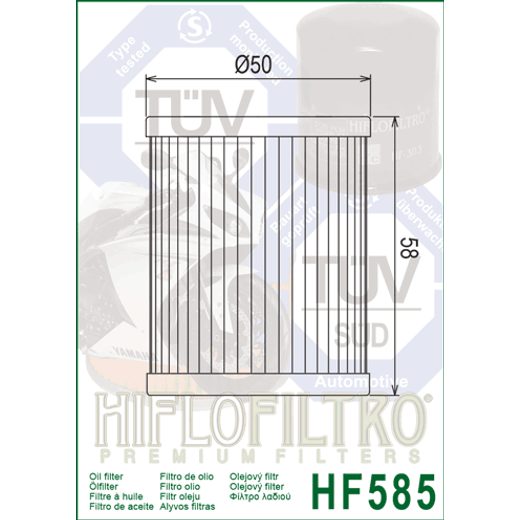Oljni filter HIFLOFILTRO HF585