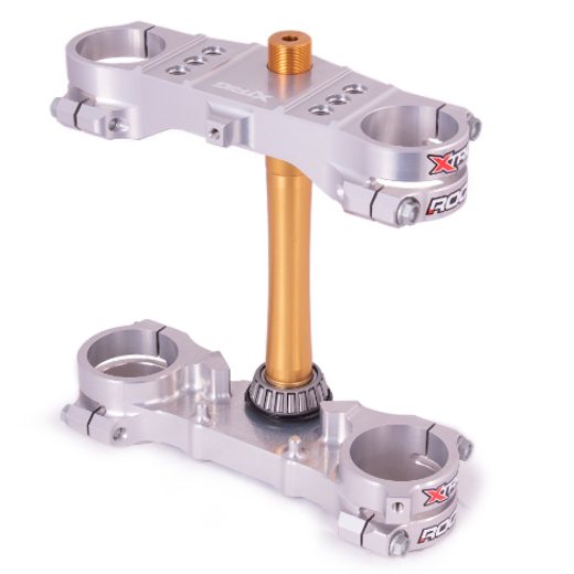 Triple clamp X-TRIG ROCS TECH 40404001 Srebrna 27mm
