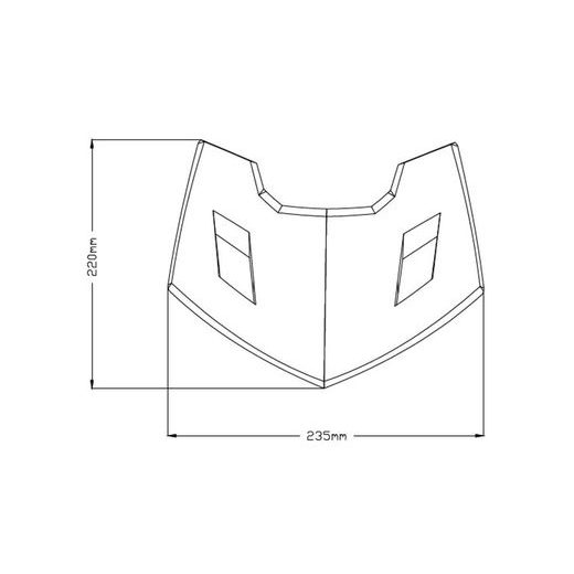 Frontal cover PUIG 1439J matt black