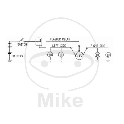 Flasher relay JMP electronic 6V 3 pole