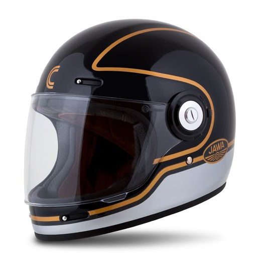Integralna čelada CASSIDA Fibre Jawa Sport black/ silver/ gold 2XL