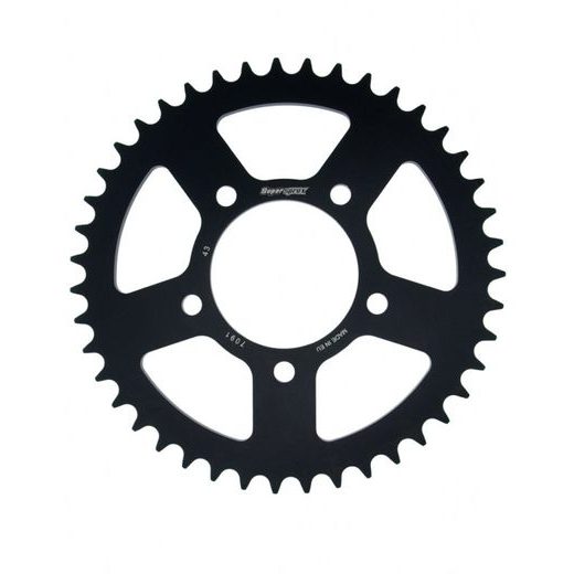 Aluminijasti zadnji verižnik (zobnik) SUPERSPROX RAL-7091:43-BLK črna 43T, 520