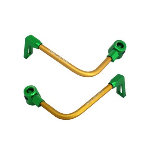 Lever guard ACCOSSATO DE003 with gold hose and joint right + left, aluminium
