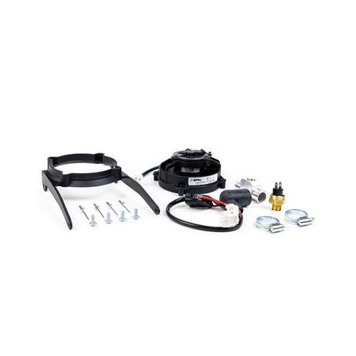 Radiator cooling fan and mounting kit SPAL EP-RFS-PLK04/16-TE2T with thermoswitch
