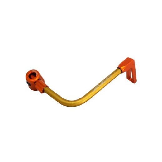 Lever guard ACCOSSATO DE001 with gold hose and joint right, aluminium