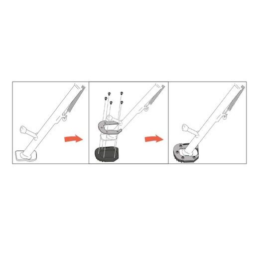 Kickstand extension PUIG 22462N črna with standard suspension