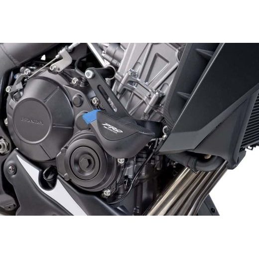 Frame sliders PUIG PRO 7070N black with grey rubber