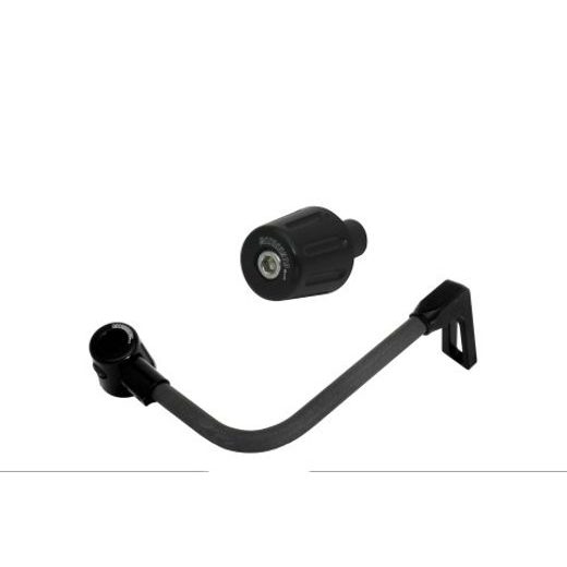 Lever guard in Carbon + left end ACCOSSATO DE009 with black hose and joint right