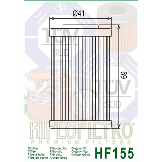 Oljni filter HIFLOFILTRO HF155